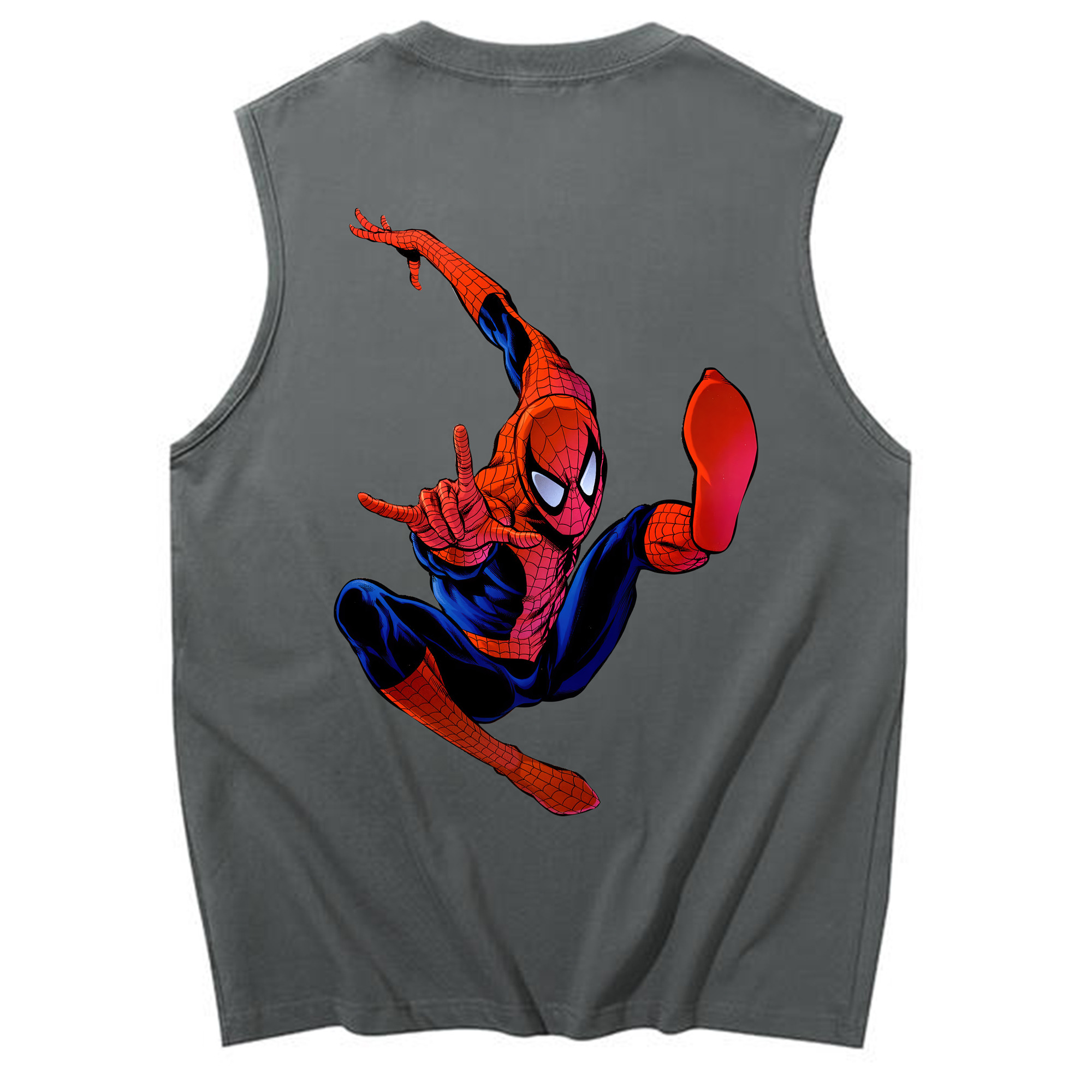 （画像用） Spider Man スパイダーマン コットン100％タンクトップ（背面プリント）